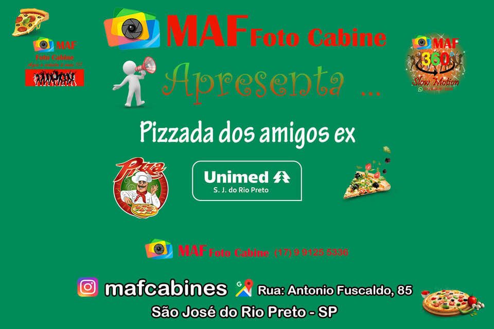 Noite de pizza dos amigos ex Unimed
